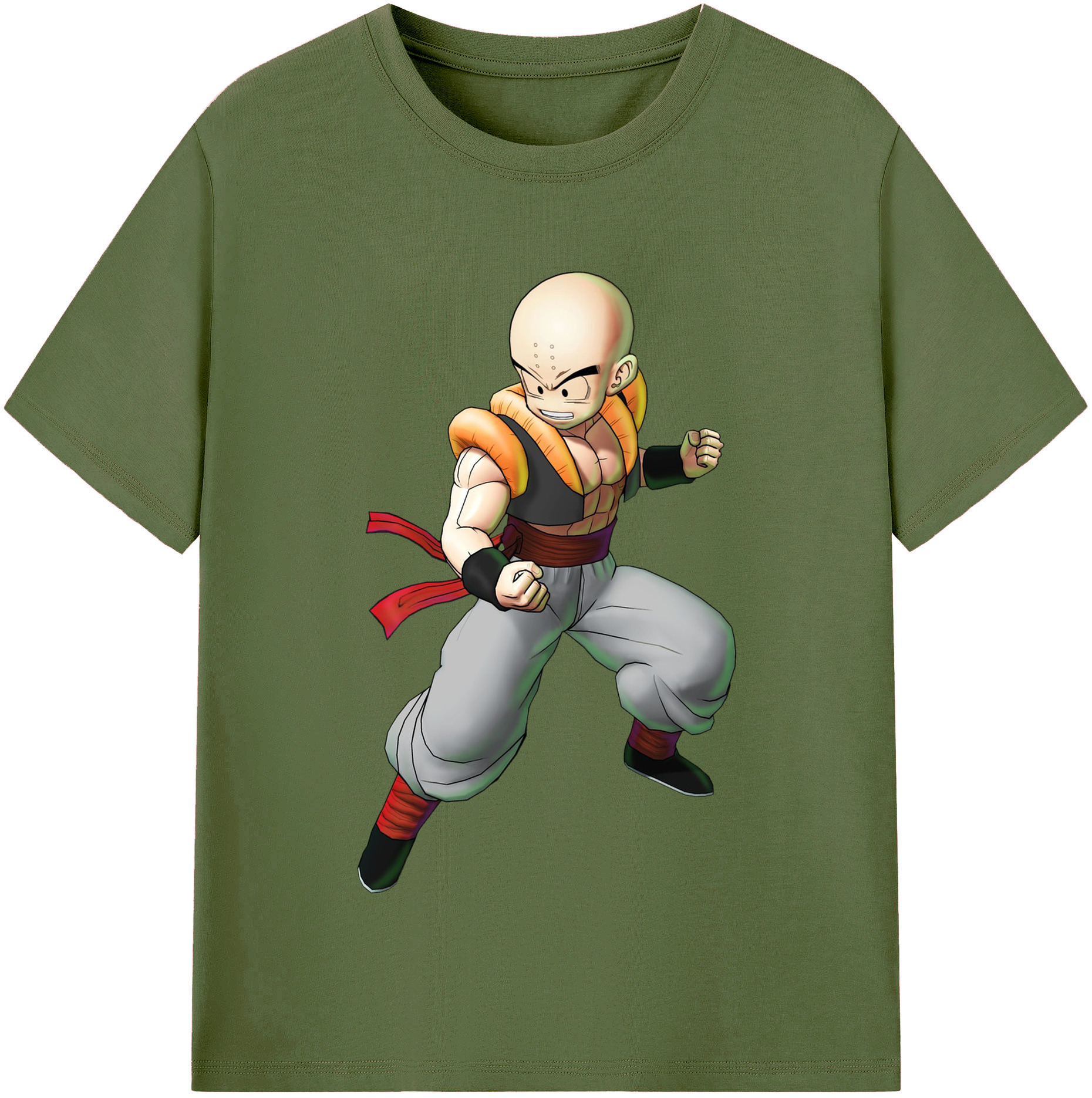 （画像用） ドラゴンボール クリリン DRAGON BALL krillin 綿100％半袖Tシャツ（フロントプリント）